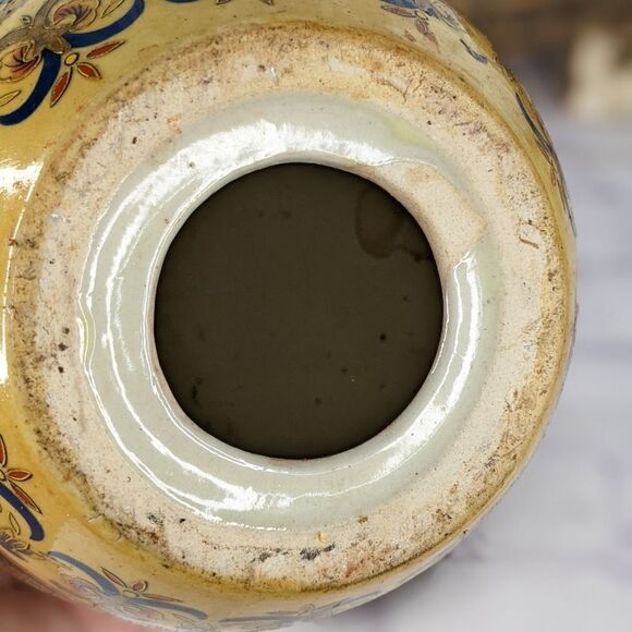 Vtg Asian Hand Painted 9" Tall Satsuma Style Egg with Stand - Picture 5 of 11